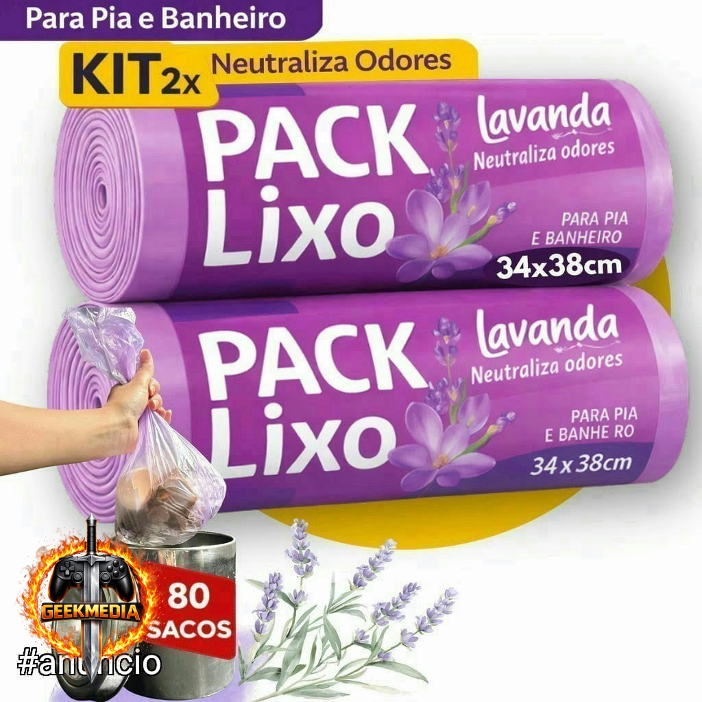 Sacos de Lixo Perfumados Lavanda