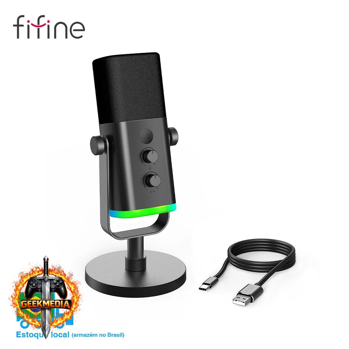 Fifine AM8 Microfone Dinâmico USB/XLR