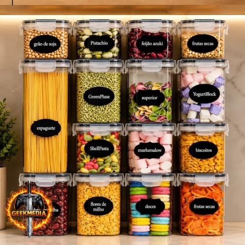 Kit 15 Potes Herméticos Alimentos