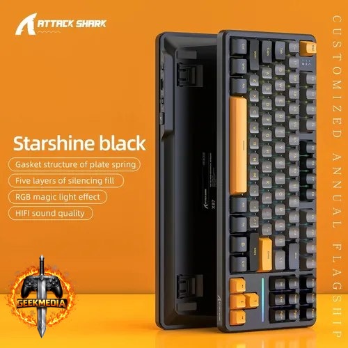 Teclado Mecânico Gamer Sem Fio Attack Shark X87