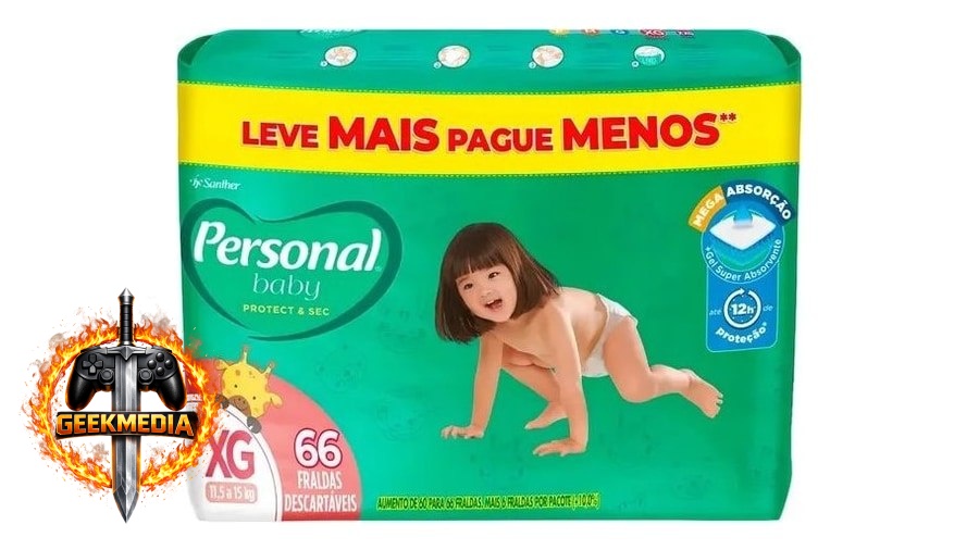 Fralda Personal Protect & Sec XG com 66 Unidades