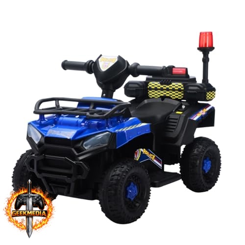 Carro Elétrico Infantil Policial 6V Frente/Ré Maxi Toys (Azul)
