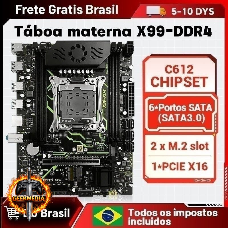 Placa Mãe X99 XD4 Chipset C612 Quad Channel
