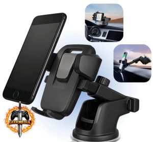 2 Unids Suporte Celular GPS Veicular Universal Trava Automática Ajustável Rotação 360