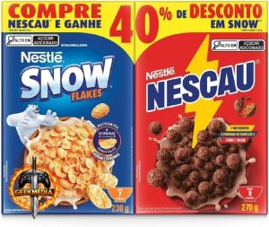 Kit Cereal Matinal Chocolate Nescau 210g  Snow Flakes 230g