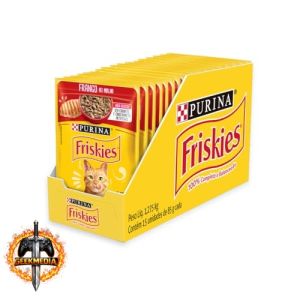 Pack Nestlé Purina Friskies Ração Úmida Para Gatos Adultos Frango Ao Molho