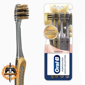 Oral-B Escova de Dente Sensitive Purification Gold Extra Macia