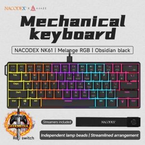 Teclado Mecânico Ajazz NK61 60% Hotswap
