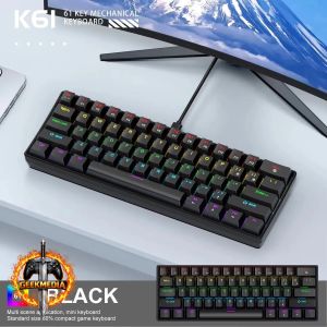 Teclado Mecânico Gamer Apayado K61 60% RGB Com Fio