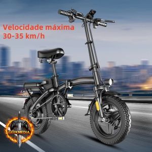 Bicicleta Elétrica Dobrável com Pedalada Assistida