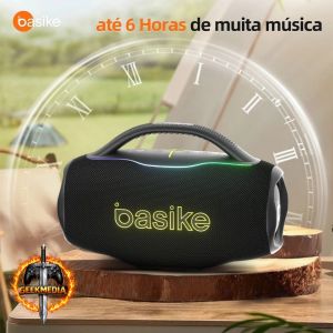 Caixa De Som Sem Fio Astgn X Basike Boombox 100W 10000mAh IPX6 RGB HIFI TWS