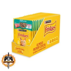 Pack Nestlé Purina Friskies Ração Úmida Para Gatos Adultos Atum Ao Molho - 15 Sachês 85g