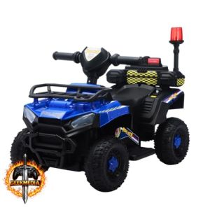 Carro Elétrico Infantil Policial 6V Frente/Ré Maxi Toys (Azul)