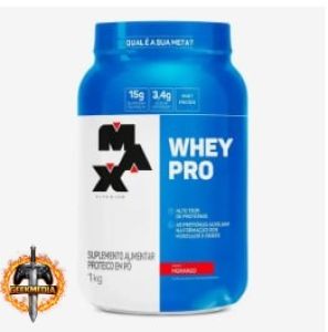 Whey Protein 1kg Whey Pro Max Titanium Sabor Morango