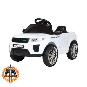 Mini Carro Elétrico Infantil Controle Remoto Frente/Ré Bateria 6V Bluetooth Maxi Rover Maxi Toys (Branco)