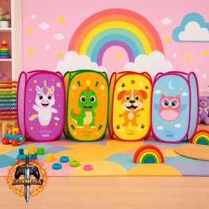 Cesto Infantil Dobrável Telado Multiuso
