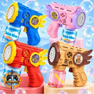 Pistola Lança Bolhas Infantil Automática com LED Colorido