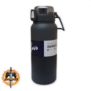 Garrafa Isotérmica Inox Vácuo Premium Antivazamento 1 Litro Chumbo