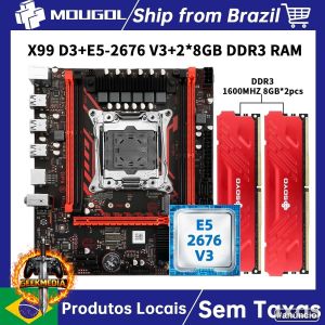 Kit Placa-mãe MOUGOL X99  Xeon E5-2676 V3  16GB DDR3