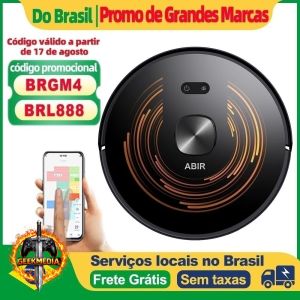 Robô Aspirador ABIR X9 6500PA com Limpeza UV e Mapeamento