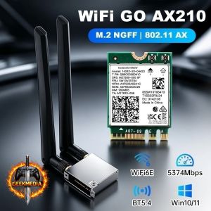Placa de Rede WiFi 6E AX210 NGFF M.2 com Bluetooth 5.3